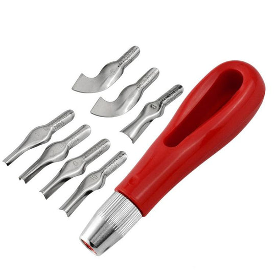 8pcs /Set Printmaking Engraving Knife Set Wood Engraving Knife Combination Tool