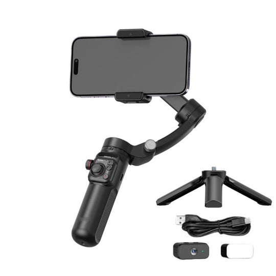 Selfieshow M02 Anti-Shake Handheld Gimbal With Face Tracking 3-Axis Tracking Stabilizer, Spec: Premium Edition