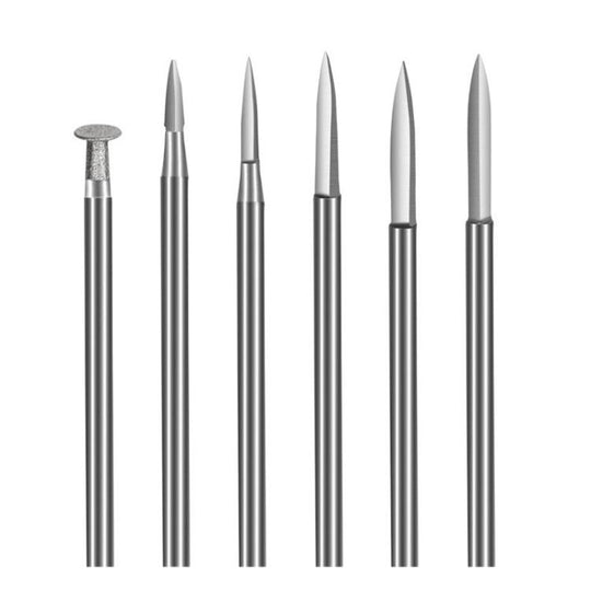 6pcs /Box 2.35mm Sword Shape Engraving Sharp Knife Electric Grinder Engraving Line Engraving Drill Bit Tool