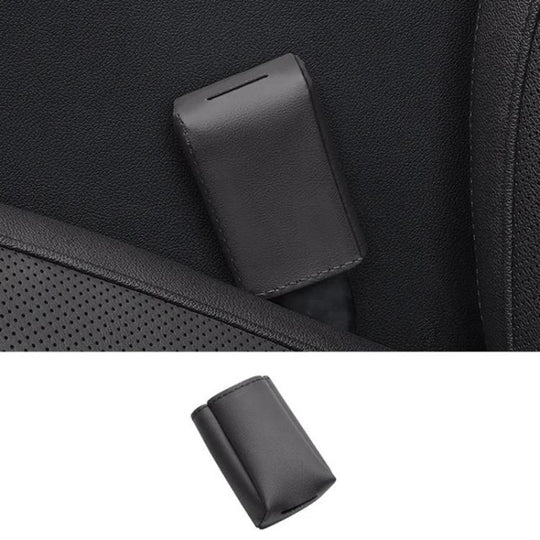 Universal Car Seat Belt Buckle Protector Leather Seat Belt Fastener Cover(Black)