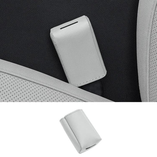 Universal Car Seat Belt Buckle Protector Leather Seat Belt Fastener Cover(Grey)