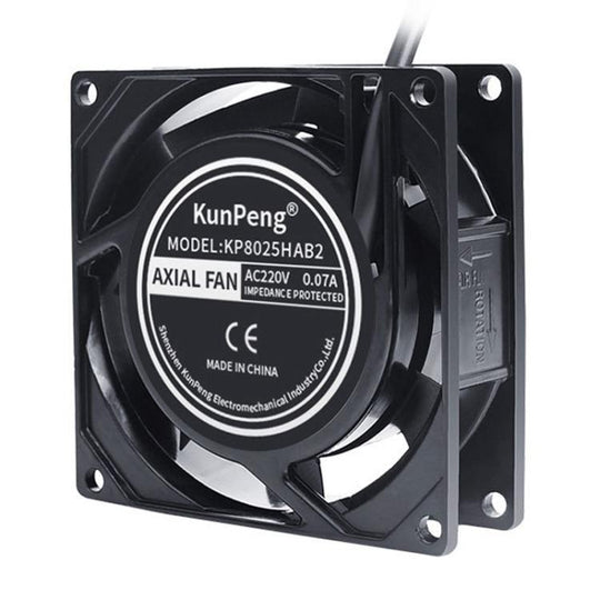 KunPeng 8cm 17W Cooling Fan Ball Bearing Axial AC Fan, Spec: 220V