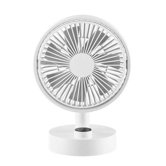 F4 Screen Display Home Multi-Function Desktop Rotating Fan Portable Office Bedroom Quiet USB Charging Fan(White)