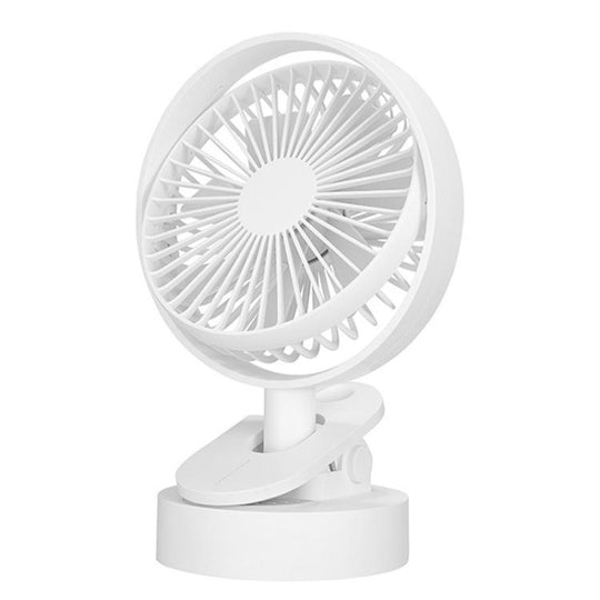 F5 Desktop Oscillating Clip Fan USB Charging Tabletop Mini Fan(White)