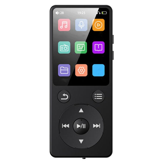 Music MP3 Player Listen Music Record Voice Read E-Books Bluetooth Portable Radio, Memory Capacity: 16GB(Black)