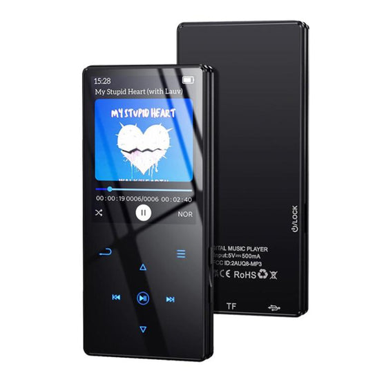 M2 Bluetooth MP3 Music Player With FM Radio External Speaker, Memory Capacity: 64GB(Black)