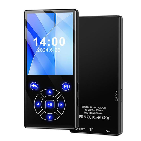 P3 Music MP3 Player Bluetooth Touchscreen Radio MP4, Memory Capacity: 16GB(Black)