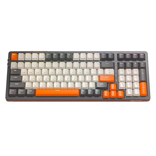 FREE WOLF K8 Korean Bluetooth Wireless Tri-Mode Mechanical Keyboard Hot-swappable Gaming Keyboard(Microglow Blue Switch)