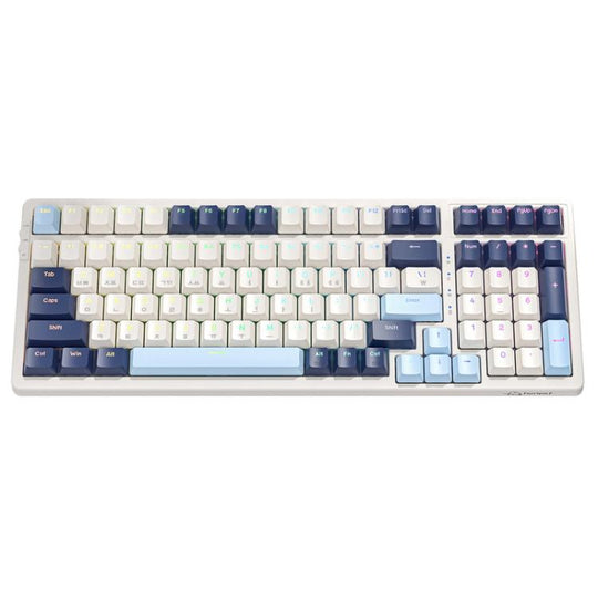 FREE WOLF K8 Korean Bluetooth Wireless Tri-Mode Mechanical Keyboard Hot-swappable Gaming Keyboard(Blueberry Red Switch)