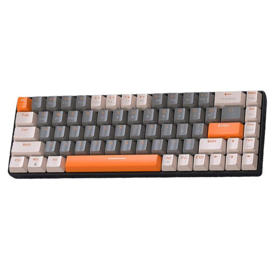 ZIYOULANG K68 Bluetooth / Wired Dual-Mode Portuguese Mechanical Keyboard(Milkshake Red Switch)