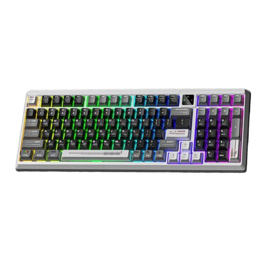 LANGTU T98 Bluetooth / Wireless / Wired Triple-Mode Mechanical Keyboard Hot-Swappable Full N-Key Rollover Gaming Keyboard, Style: Nitro Player Blue Switch 5000mAh