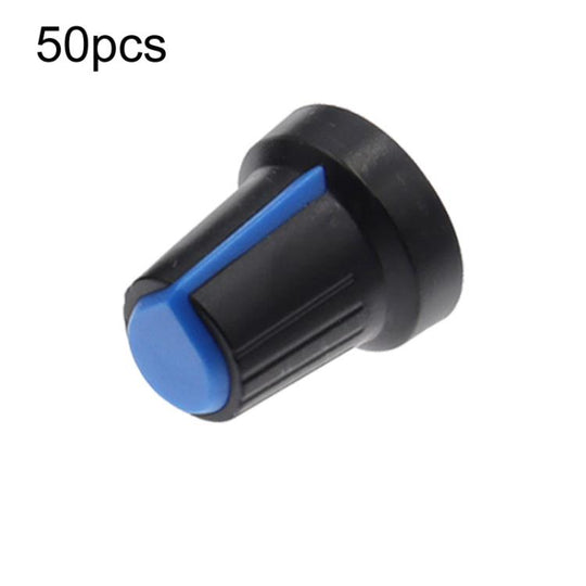 50pcs AG2 Switch Cap Knob Cover For Splined Shaft Potentiometer(Blue)
