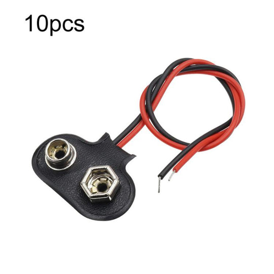 10pcs 9V Battery Clip With Wires Battery Holder Case, Spec: Type T