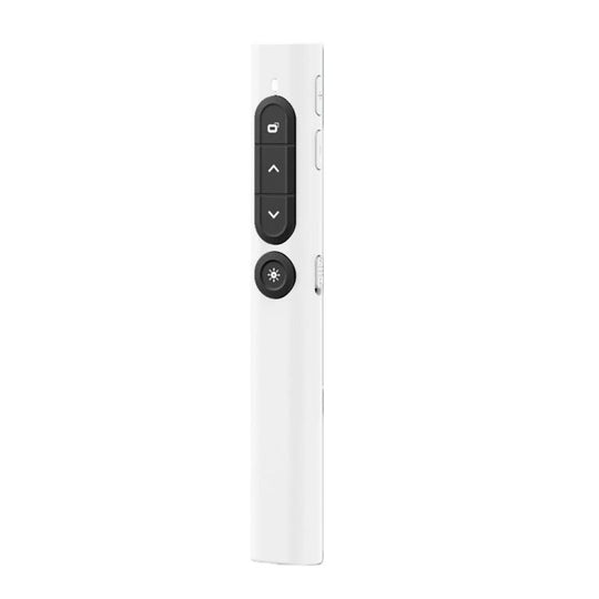 Rechargeable Red Laser Pointer Presentation Remote 100m Wireless Range With Magnetic USB Receiver(White)