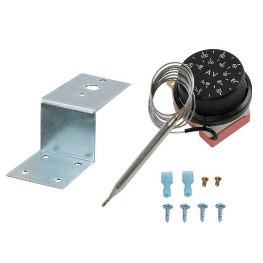 Adjustable Electric Fan Thermostat Switch Radiator Temperature Control Probe Kit(0-120 Celsius)