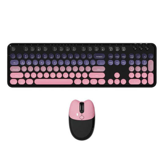 MOFii Sweet Upgraded 2.4G+Bluetooth Dual-Mode Wireless Charging Keyboard Mouse Set(Berry Pink)