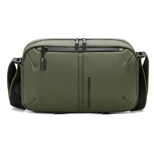 QISEMIAN Men Single Shoulder Camera Bag with Built-in Removable Dividers for Digital Equipment(Green)