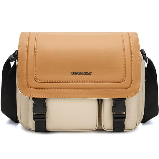 QISEMIAN Crossbody Camera Bag Water-Resistant Sling Messenger Bag With Tripod Mount(Orange)