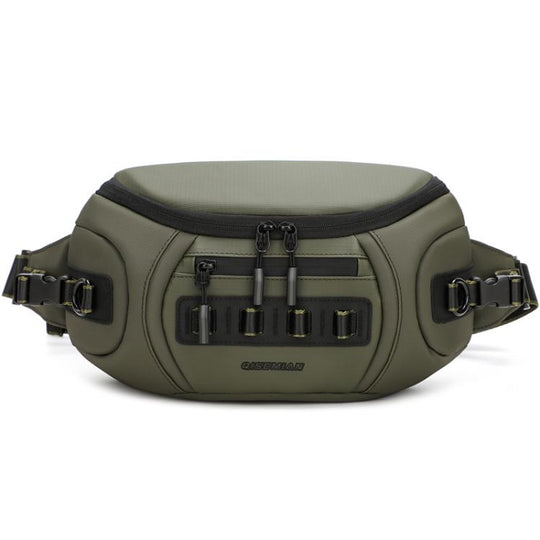 QISEMIAN Chest Shoulder Camera Bag For Men with Removable Dividers Urban Commute Messenger Bag(Green)
