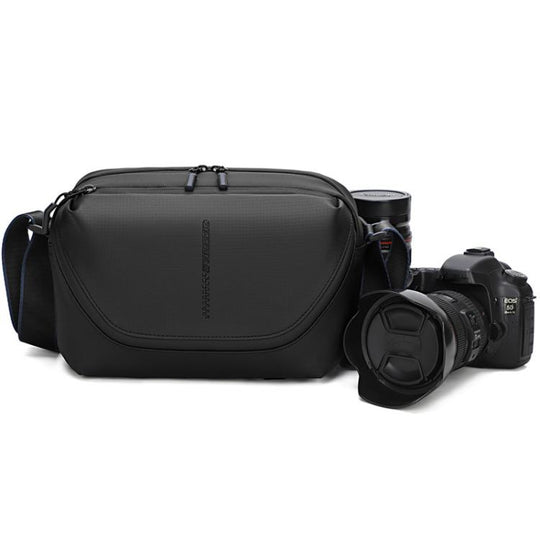 QISEMIAN All-in-One Mens Photography Sling Bag with Removable Camera Insert & Tripod Holder(Black)