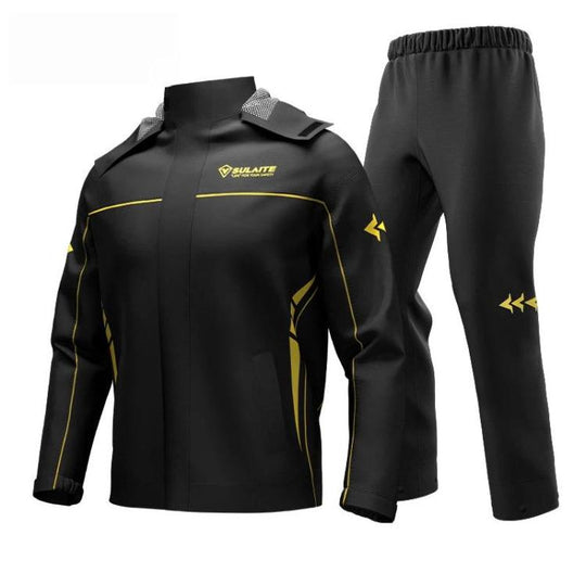 SULAITE Outdoor Oxford Fabric Motorcycle Split Rain Suit, Size: XL(Black)