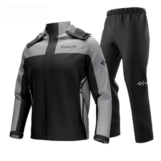 SULAITE Outdoor Oxford Fabric Motorcycle Split Rain Suit, Size: XXXL(Gray)