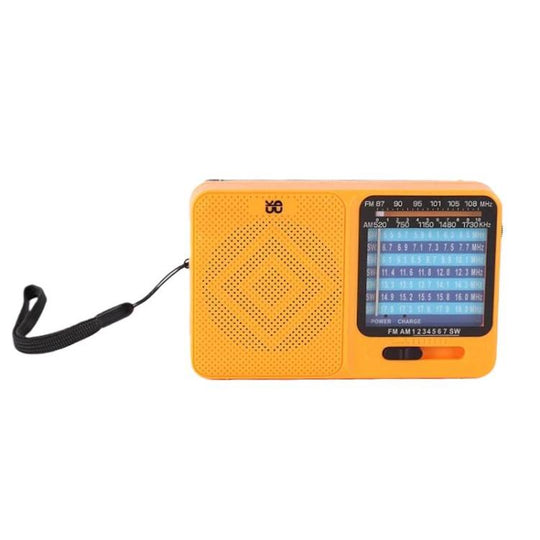 W-913 Portable Pointer Dual-Power Radio FM/AM/SW1-7 Multi-Band Radio(Orange)