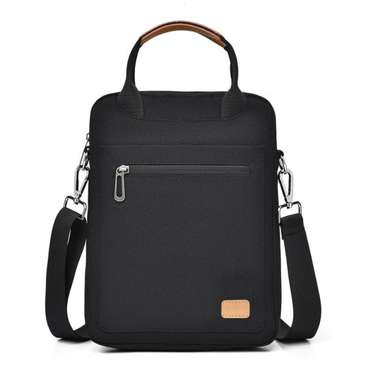 12-13 inch Laptop Carrying Case Tablet Inner Sleeve Single-Shoulder Crossbody Bag(Black)