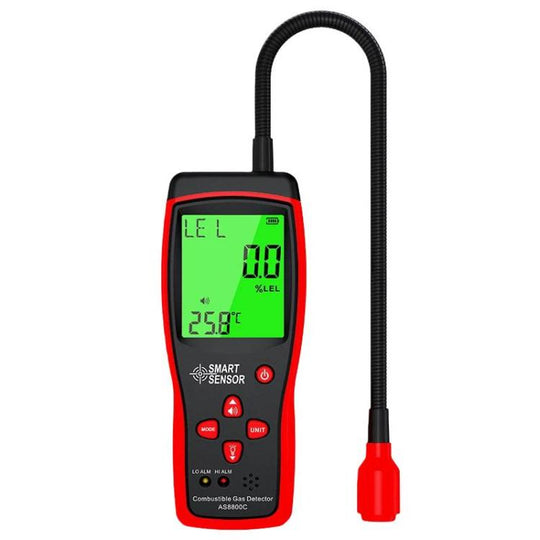 SMART SENSOR AS8800C Portable Digital Display Combustible Gas Detector High-Precision Alarm Gas Leak Detector