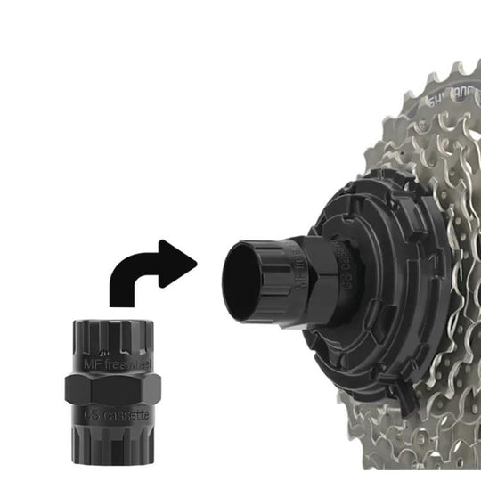BIKERSAY 2-in-1 Bicycle Freewheel Removal Socket Tool Compatible with Cassette and Threaded Freewheels(BT013X)