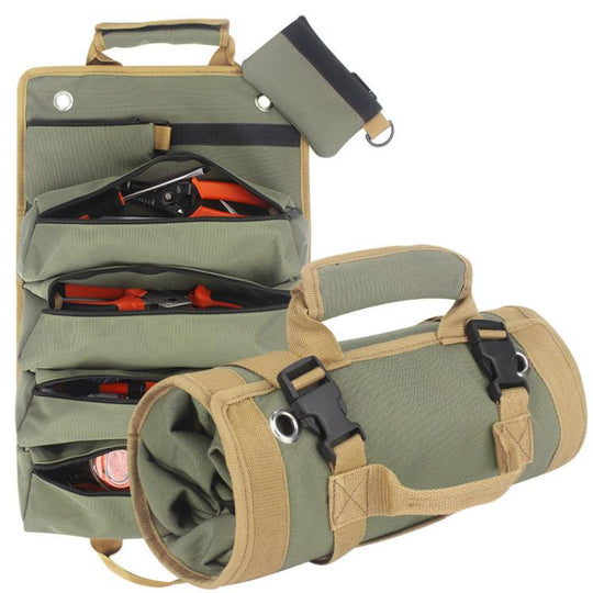 Roll-Up Portable Handheld Repair Tool Storage Bag(Green)