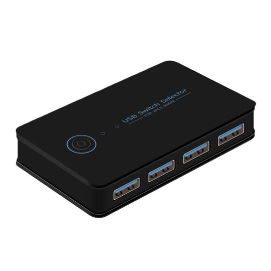 KM-U204A Computer Sharing Switch Keyboard, Mouse, USB & Printer Hub, Spec: USB 2.0 2 Input 4 Output