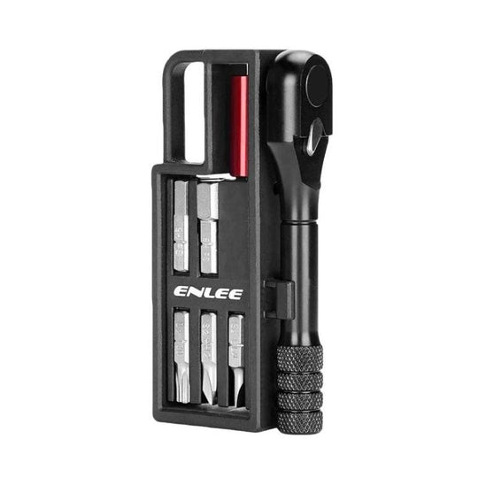 ENLEE EN56 12pcs Bike Ratchet Wrench Set Multifunctional Portable Bicycle Repair Tool Kit(Black)