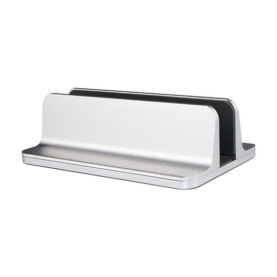 Aluminum Alloy Adjustable Laptop Vertical Stand Space-Saving Desk Organizer(Silver)