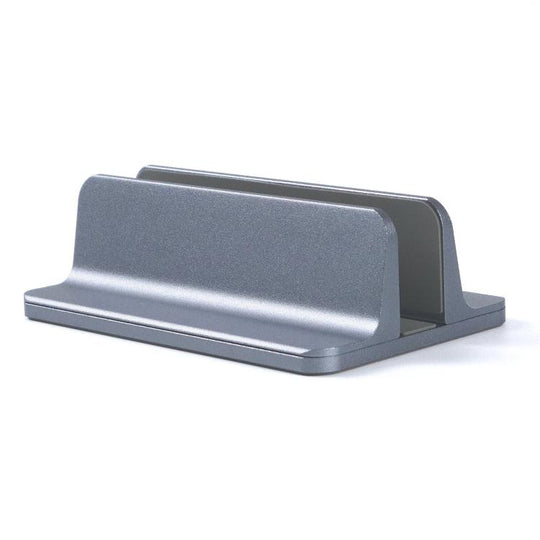 Aluminum Alloy Adjustable Laptop Vertical Stand Space-Saving Desk Organizer(Gray)