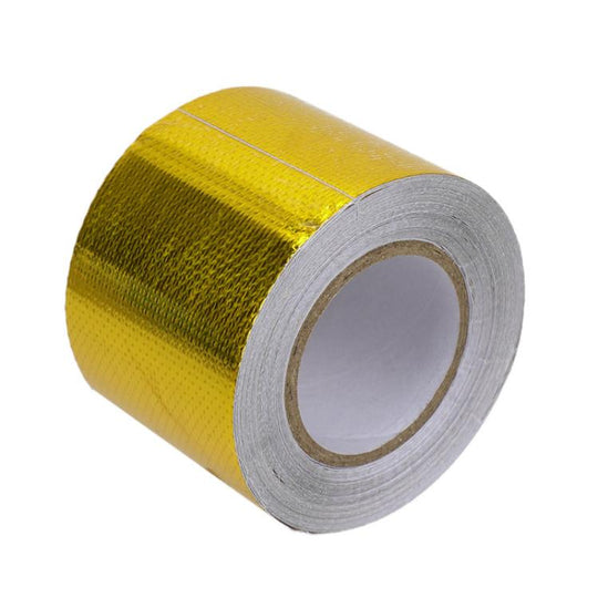 Auto Engine Intake Manifold Turbocharger Heat Insulation Aluminum Foil Tape, Spec: 5x1000cm Gold