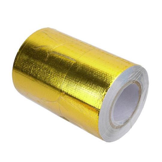 Auto Engine Intake Manifold Turbocharger Heat Insulation Aluminum Foil Tape, Spec: 10x1000cm Gold