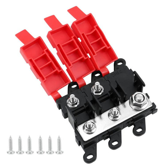 200A Automotive Modification Multi-Output Fork-Type Fuse Holder, Specification: 1 Input 2 Outputs