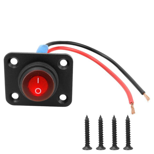 Round Waterproof Marine Panel Switch With LED Light, Specification: 1 Button Red