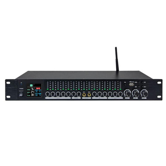 LD1500 Preamp Effects Processor Bluetooth Performance Reverb Processor Spectrum Equalizer Microphone Feedback Suppressor Tuner US Plug