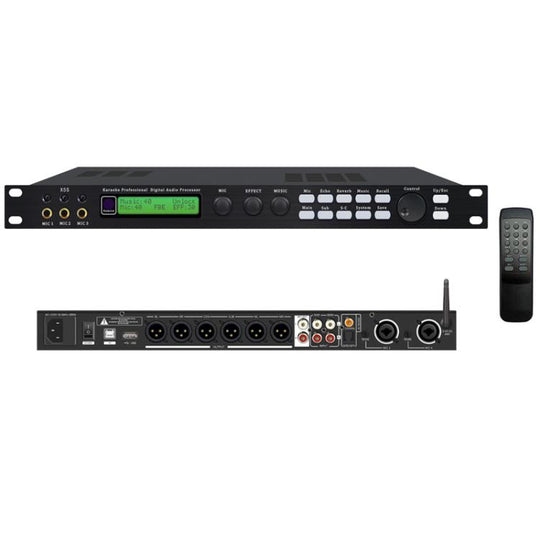 X5S Digital Effects Processor With Feedback Suppression Anti-Interference Treatment Reverb Equalization Adjustment EU Plug