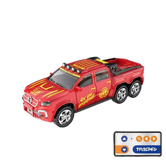1:64 Mini Alloy RC Car With Lights Simulated Car Model Toy, Spec: 8801 Red