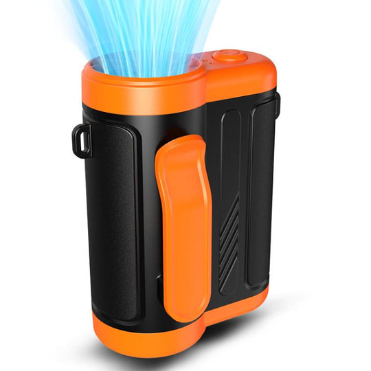 High-Speed Hanging Fan Portable Neck-Wear Handheld Outdoor Fan Mini USB Desktop Fan(Orange)