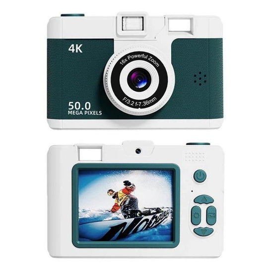 M16 2.4 Inch WiFi HD Digital Camera Mini CCD Camera With Front & Rear Dual Cameras(Green)