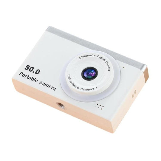 M12 2.4 Inch HD Mini Dual Lens CCD Camera Retro Card Camera For Students(White)
