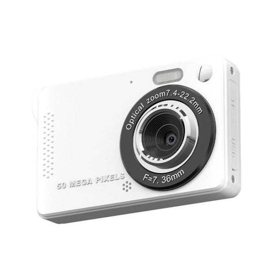 M08 2.8 Inch HD Student Digital CCD Camera Retro Camera With OTG Transfer(White)