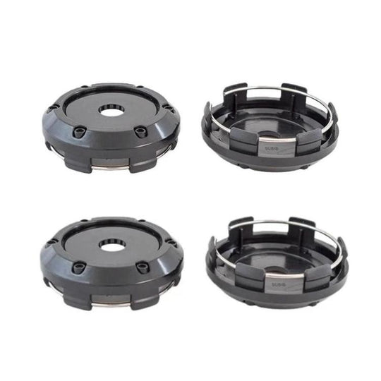 4pcs /Set 66mm Outer Diameter Blank Modified Wheel Hub Center Caps(Black)