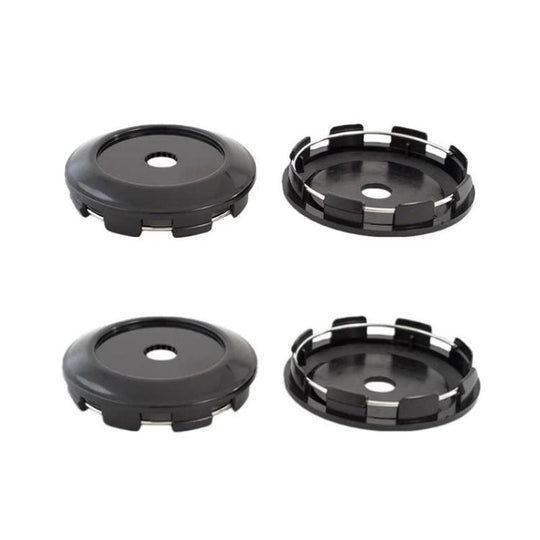4pcs /Set 77mm Outer Diameter Blank Aftermarket Wheel Hub Center Caps(Black)
