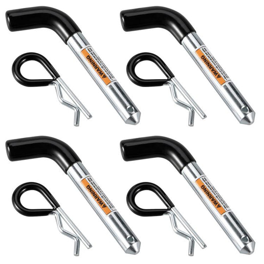 4pcs /Set Rust-Resistant Trailer Hitch Pins + R-Clips(5/8 inch)