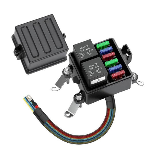 Car 6-Way Pre-Wired Waterproof Fuse Relay Box Automotive Fuse Relay Holder, Spec: 24V 4-Pin